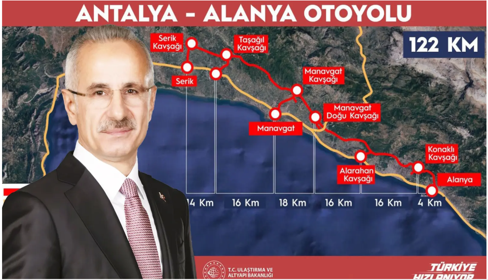 Antalya-Alanya yolu 36 dakikaya inecek