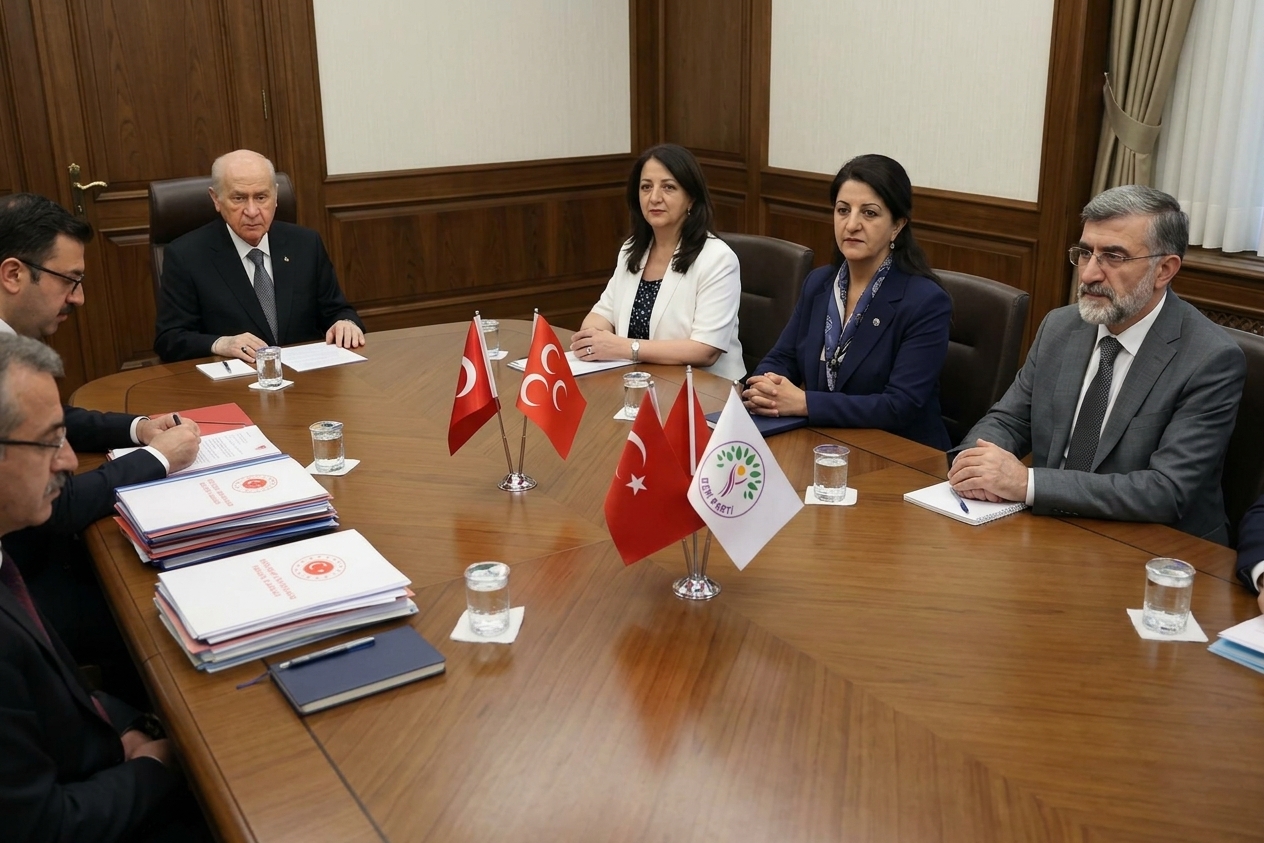DEM Parti İmralı Heyeti, Bahçeli ile Görüştü