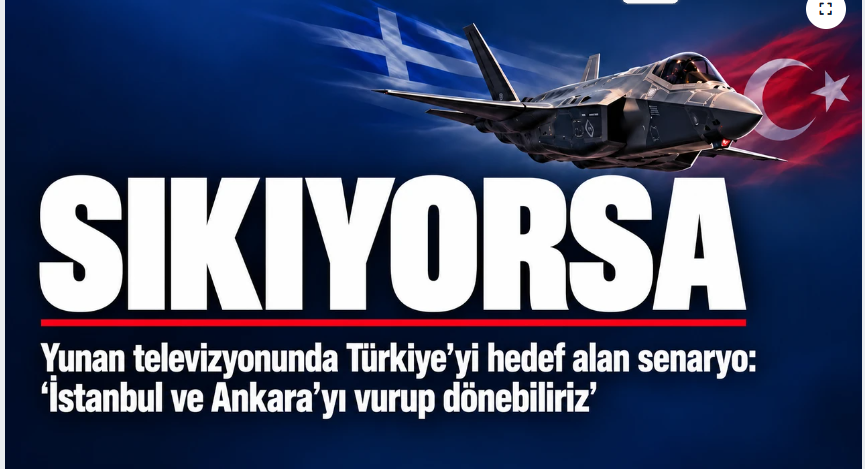 Yunan TV’sinde F-35 Tartışması: Ankara ve İstanbul’u Gösteren Harita