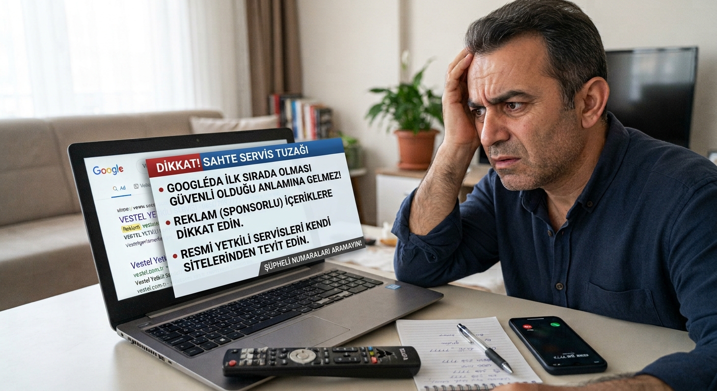 Google’da İlk Sırada Çıkıyor Diye Güvenmeyin! Sahte Servis Tuzağı