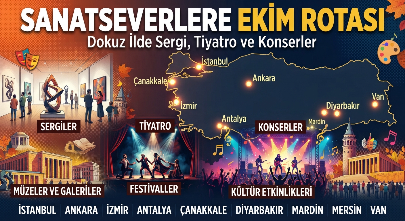 Sanatseverlere Ekim Rotası: Dokuz İlde Sergi, Tiyatro ve Konserler