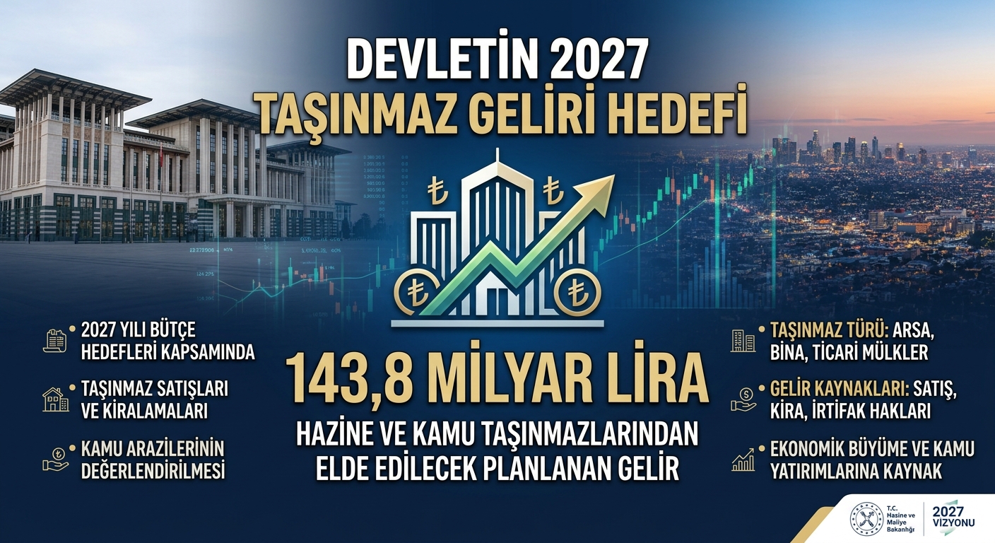 Devletin 2027 Taşınmaz Geliri Hedefi 143,8 Milyar Lira
