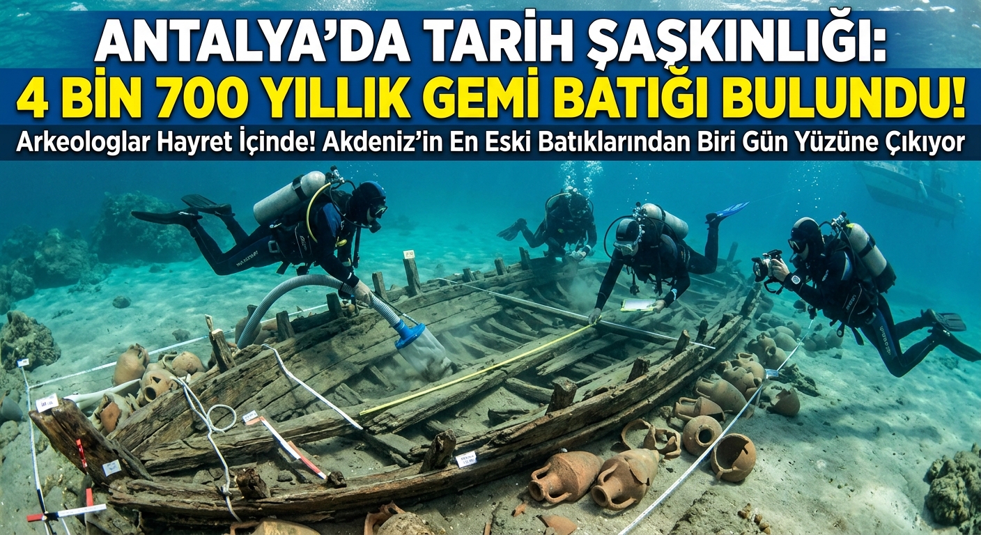 Antalya’da Tarih Şaşkınlığı: 4 Bin 700 Yıllık Gemi Batığı Bulundu!