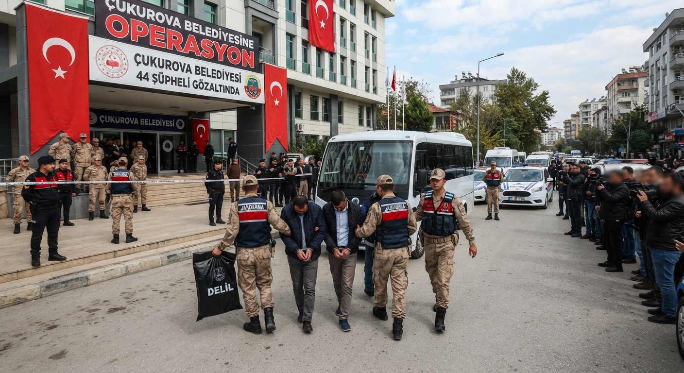 Çukurova Belediyesine Operasyon: 44 Şüpheli Gözaltında