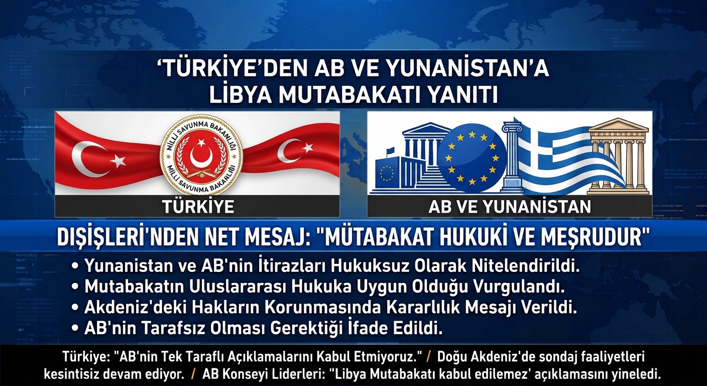 Türkiye’den AB ve Yunanistan’a Libya Mutabakatı Yanıtı