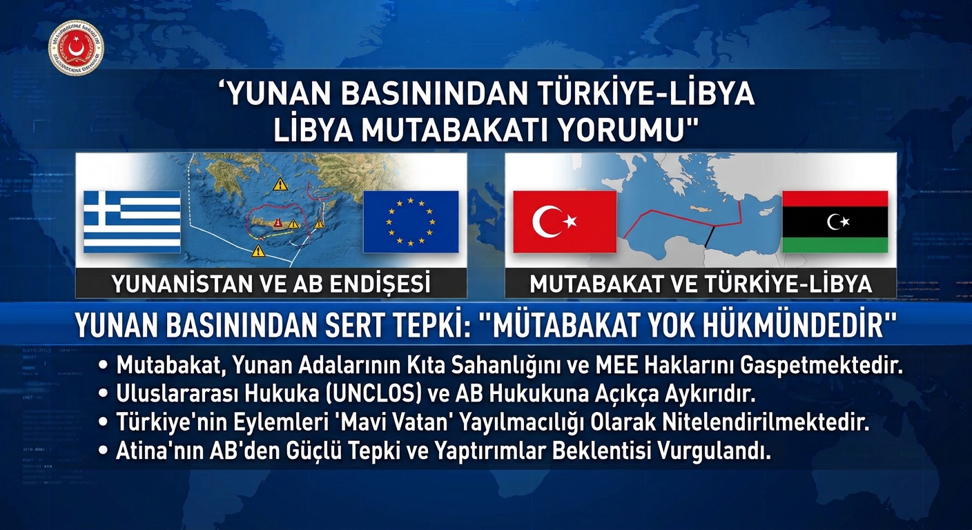 Yunan Basınından Türkiye-Libya Mutabakatı Yorumu