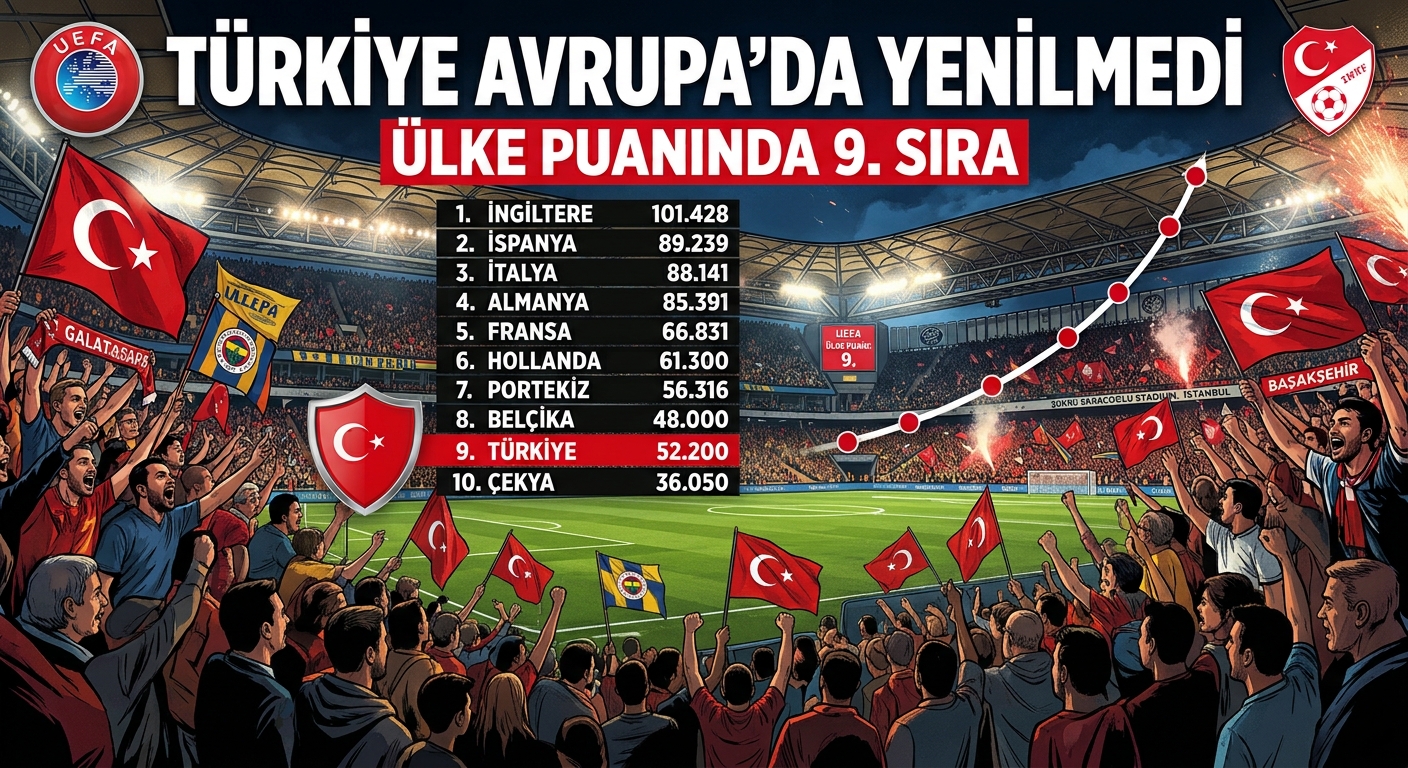 Türkiye Avrupa’da Yenilmedi: Ülke Puanında 9. Sıra