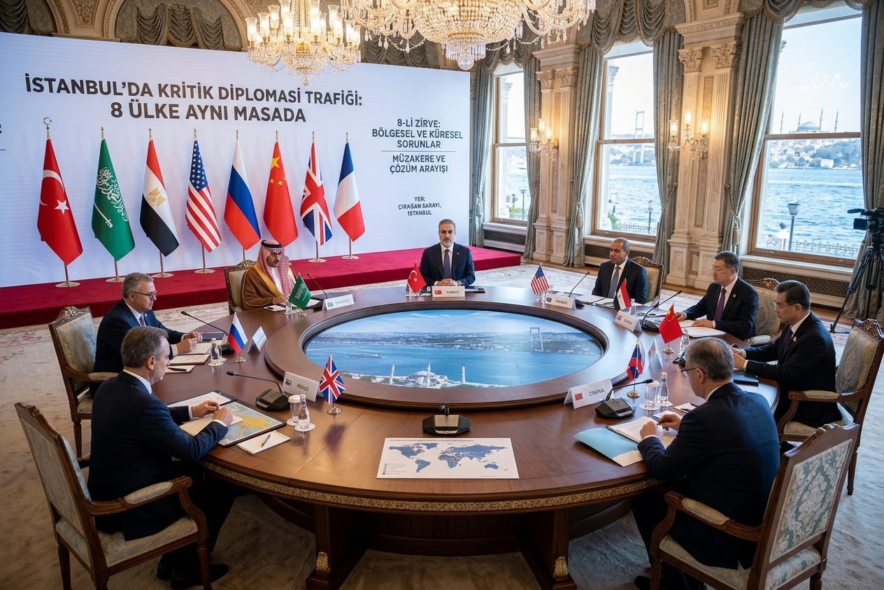 İstanbul’da Kritik Diplomasi Trafiği: 8 Ülke Aynı Masada