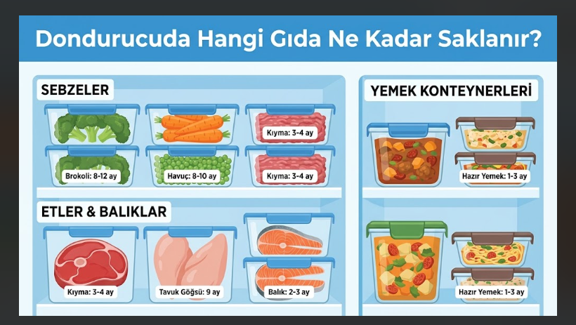 Dondurucuda Hangi Gıda Ne Kadar Saklanır? İşte Süreler