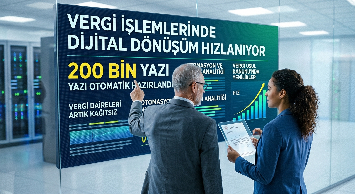 Vergi İşlemlerinde Dijital Dönüşüm Hızlanıyor: 200 Bin Yazı Otomatik Hazırlandı