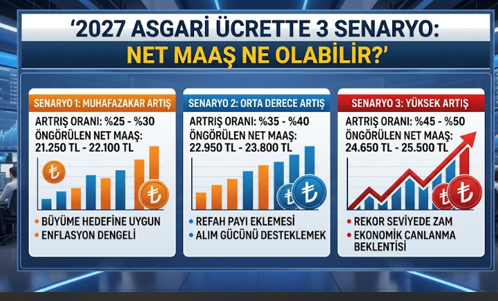 2027 Asgari Ücrette 3 Senaryo: Net Maaş Ne Olabilir?