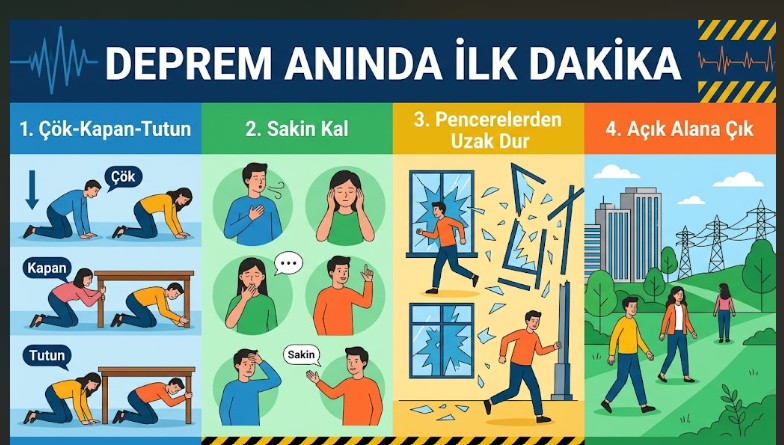 Deprem Anında İlk Dakika: Hayat Kurtarabilecek 7 Doğru Davranış