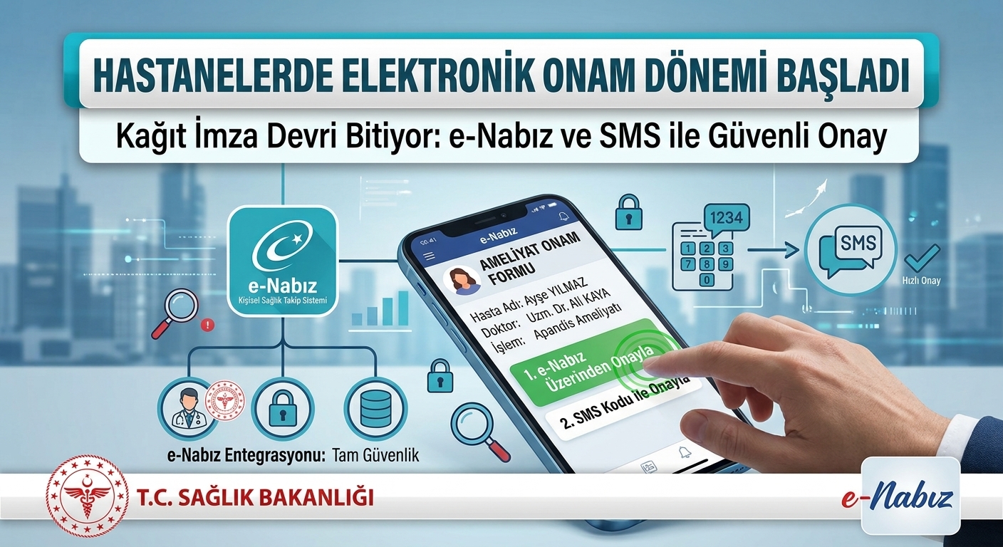 Hastanelerde Elektronik Onam Dönemi Başladı: e-Nabız ve SMS ile Onay