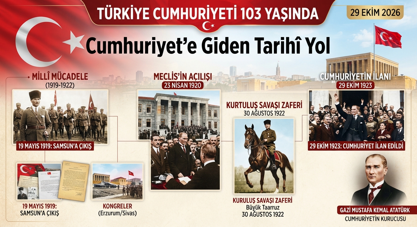 Türkiye Cumhuriyeti 103 Yaşında: Cumhuriyet’e Giden Tarihî Yol