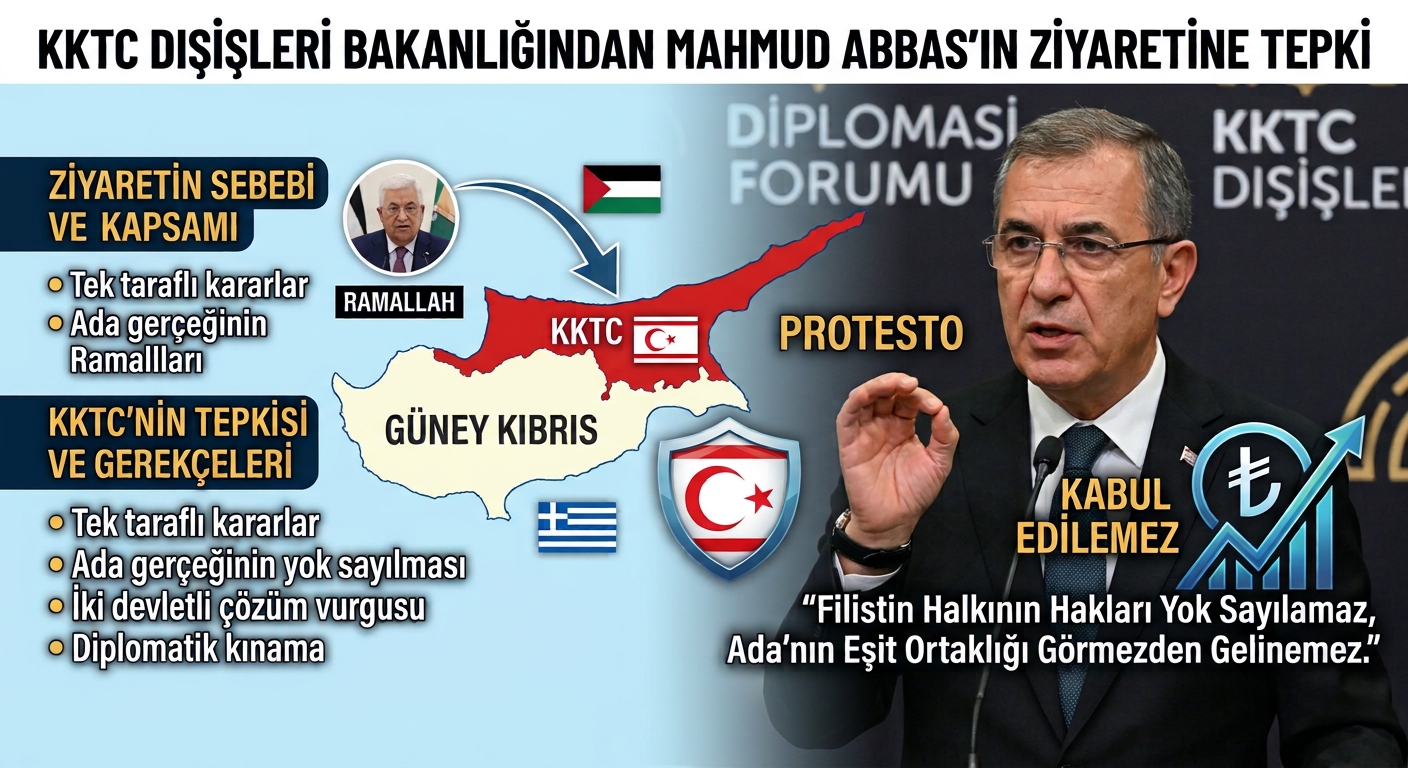 KKTC Dışişleri Bakanlığından Mahmud Abbas’ın Ziyaretine Tepki