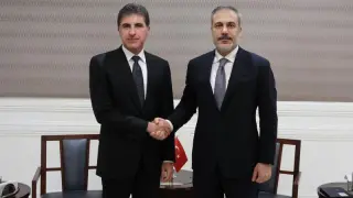 Bakan Fidan, IKB Başkanı Neçirvan Barzani ve IKBY Başbakanı Mesrur Barzani ile görüştü