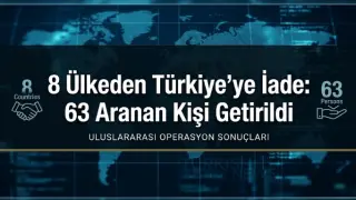 8 Ülkeden Türkiye’ye İade: 63 Aranan Kişi Getirildi