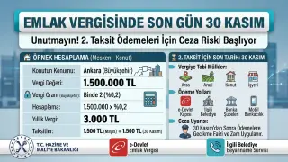 Emlak Vergisinde Son Gün 30 Kasım: Örnek Hesaplama