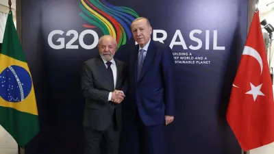 Cumhurbaşkanı Erdoğan, Brezilya Devlet Başkanı Lula da Silva ile Görüştü