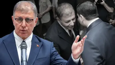 Başkan Cemil Tugay, AK Partili Eyyüp Kadir İnan'ı kapıda karşıladı