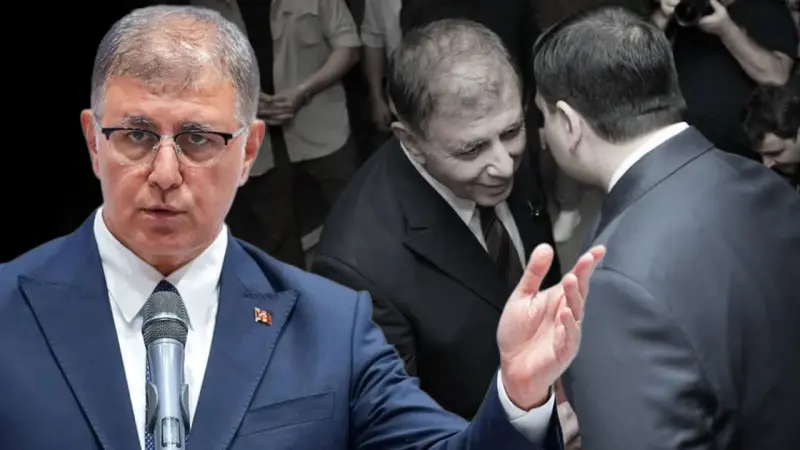 Başkan Cemil Tugay, AK Partili Eyyüp Kadir İnan'ı kapıda karşıladı