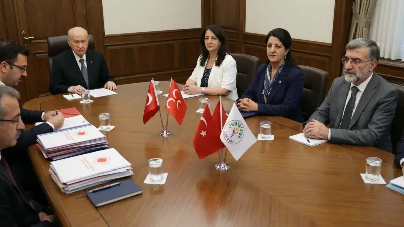 DEM Parti İmralı Heyeti, Bahçeli ile Görüştü