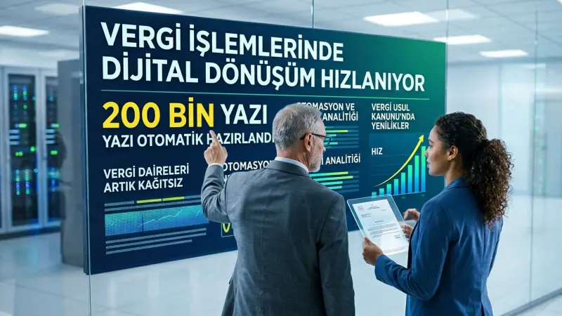 Vergi İşlemlerinde Dijital Dönüşüm Hızlanıyor: 200 Bin Yazı Otomatik Hazırlandı