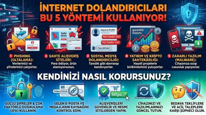İnternet Dolandırıcıları Bu 5 Yöntemi Kullanıyor! Kendinizi Nasıl Korursunuz?