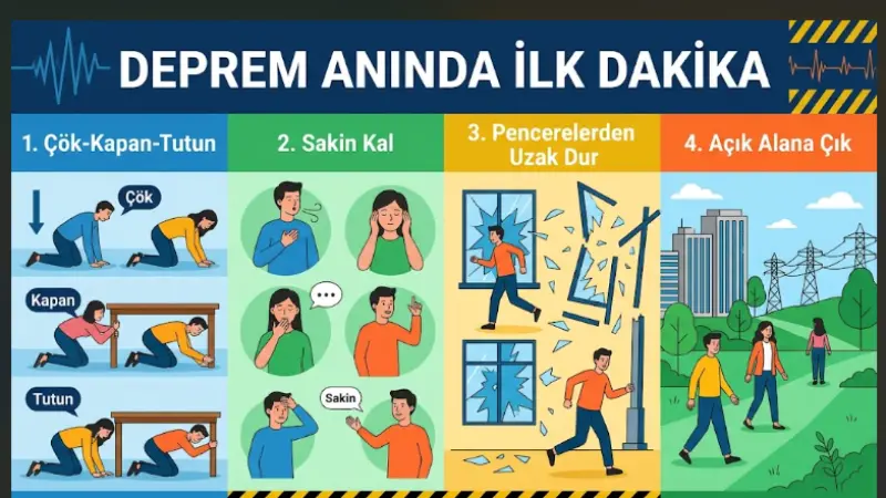 Deprem Anında İlk Dakika: Hayat Kurtarabilecek 7 Doğru Davranış