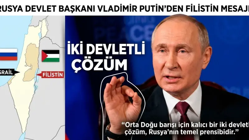 Rusya Devlet Başkanı Vladimir Putin’den Filistin Mesajı: İki Devletli Çözüm