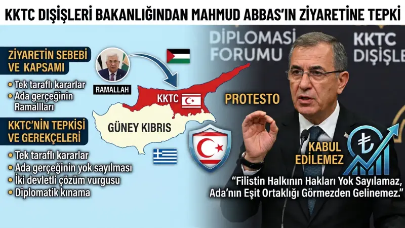 KKTC Dışişleri Bakanlığından Mahmud Abbas’ın Ziyaretine Tepki
